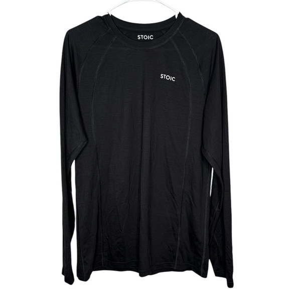 Stoic Other - STOIC Men's Lightweight Black Crewneck Baselayer Top Large